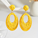 Oval Raffia Dangle Stud Earrings(FS-WG8712C-09)-1