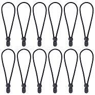 Nylon Walking Stick Wrist Straps, Wrist Loop for Walking Crutch, Cane Ropes for Elderly, with Plastic Finding, Black, 200mm(FIND-WH0139-211A)