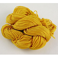 Nylon Thread, Nylon Jewelry Cord for Custom Woven Bracelets Making, Dark Goldenrod, 1.5mm, 14m/batch(NT016-A)