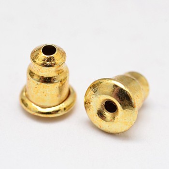 304 Stainless Steel Ear Nuts, Golden, 5.5x5mm, Hole: 1mm