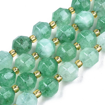 Natural Dolomite Beads Strands, Faceted, Dyed, Round, Lime Green, 8x8mm, Hole: 1.2mm, about 33pcs/strand, 15.16 inch~15.35 inch(38.5cm~39cm)