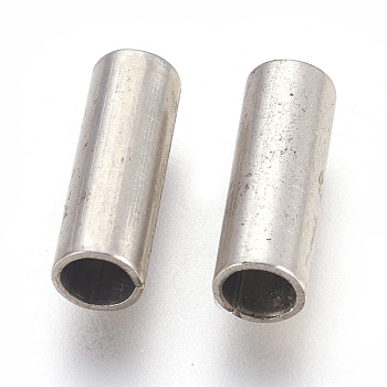 304 Stainless Steel Tube Beads, Stainless Steel Color, 16x5.5mm, Hole: 4mm