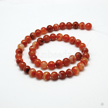 Natural Red Agate Bead Strands(X-G-G880-05-10mm)-3