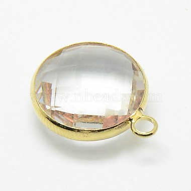 Golden Tone Brass Glass Pendants(X-GLAA-J018A-G)-4