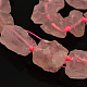 Brins de perles de pépites brutes de quartz rose de pierres précieuses naturelles(G-E219-04)-1