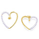 Heart Brass Stud Earring for Women(EJEW-N011-103)-1