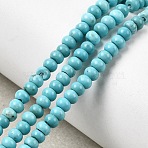 Natural Magnesite Beads Strands, Dyed & Heated, Rondelle, 3x2mm, Hole: 0.6mm, about 161pcs/strand, 15.16''(38.5cm)(G-P598-A01-01)