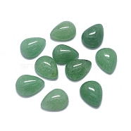 Natural Green Aventurine Cabochons, Drop, 8x6x3mm(G-O175-22-09)