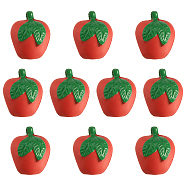 10Pcs Plastic Apple Toy, Imitation Fruits, for Dollhouse Accessories Pretending Prop Decorations, Cerise, 19.5x16.5x16mm(KY-CA0001-55)