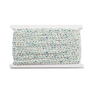 Polyester Wavy Lace Trim, for Curtain, Home Textile Decor, Blue, 3/8 inch(9mm)(OCOR-K007-03D)