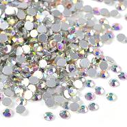 Glass Flat Back Rhinestone, Grade A, Back Plated, Faceted, Half Round, Crystal AB, SS5, 1.7~1.8mm, 1440pcs/bag(RGLA-C002-SS5-101)