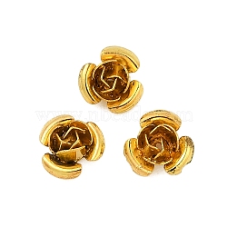 Iron Beads, Rack Plating, Flower, Golden, 8x8.5x5mm, Hole: 0.6mm(FIND-A049-01A-G)