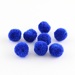 DIY Doll Craft Pom Pom Yarn Pom Pom Balls, Blue, 10mm, about 2000pcs/bag(AJEW-S006-10mm-11)