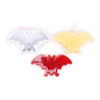 Halloween Theme Silicone Molds Candle Molds, for Candle Aromatherapy Making, Bat, 69x130x23.5mm