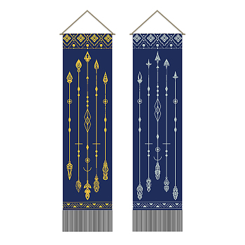 Polyester Wall Hanging Tapestry, for Bedroom Living Room Decoration, Rectangle, Arrow, 1160x330mm, 2pcs/set