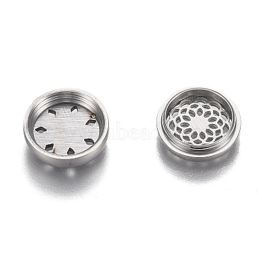 304 Stainless Steel Diffuser Locket Aromatherapy Essential Oil(AJEW-N025-09P)-3