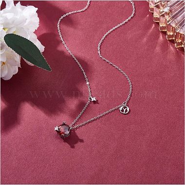 925 collier pendentif en argent sterling zircon 12 collier pendentif constellation bijoux cadeaux d'anniversaire pour femmes hommes(JN1088A)-4