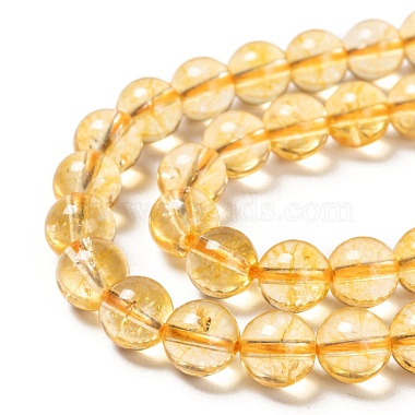 Chapelets de perles de citrine naturelle(G-E326-8mm-01)-3