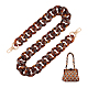 Poignées de sac en chaîne gourmette en acrylique à motif imprimé léopard(FIND-WH0120-04A)-1