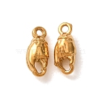 304 Stainless Steel Connector Charms, Lobster Claw Links, Ion Plating(IP), Long-Lasting Plated, Real 18K Gold Plated, 9.5x4x3.5mm, Hole: 1mm(STAS-N124-68G)