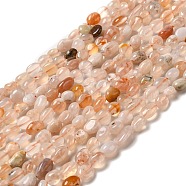 Natural Cherry Blossom Agate Beads Strands, Nuggets, 7~14x4~8x4~7mm, Hole: 1mm, about 44~50pcs/strand, 38.5~39.5cm(G-I351-A07)