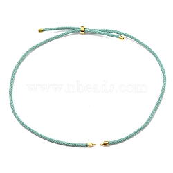 Nylon Cords Necklace Making, with Golden Brass Findings, Long-Lasting Plated, Dark Sea Green, 22~22.8 inch(56~58cm), Hole: 1.7mm(AJEW-P116-03G-03)