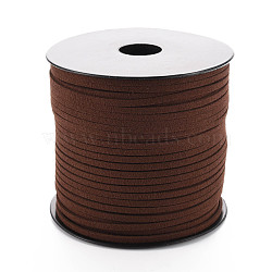 Eco-Friendly Faux Suede Cord, Faux Suede Lace Suede String for DIY Jewelry Making, 3.0x1.4mm, about 98.42 yards(90m)/roll, Coconut Brown, 3.0x1.4mm, about 98.42 yards(90m)/roll(LW-TD001-001)
