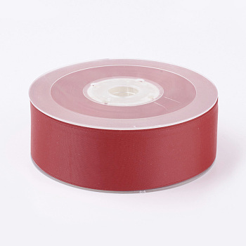 Double Face Matte Satin Ribbon, Polyester Satin Ribbon, Crimson, (1-1/4 inch)32mm, 100yards/roll(91.44m/roll)