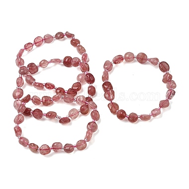 Natural Strawberry Quartz Beads Bracelets(GG-CBA05D5-02B-03A)-4
