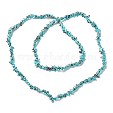 abaloríos de sintéticos turquesa strands(G-D283-3x5-10-01)-2