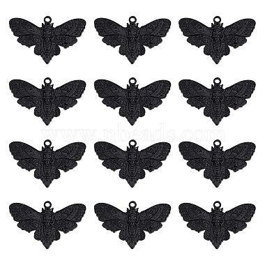 Black Insects Alloy Pendants