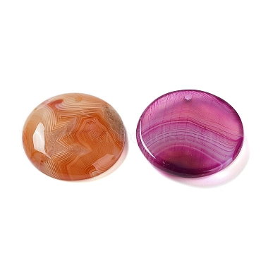 Natural Banded Agate/Striped Agate Pendants(G-E601-02)-2
