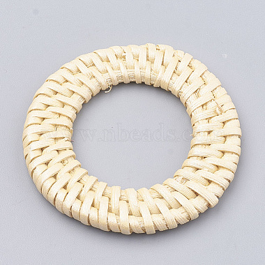 Handmade Spray Painted Reed Cane/Rattan Woven Linking Rings(X-WOVE-N007-01E)-3