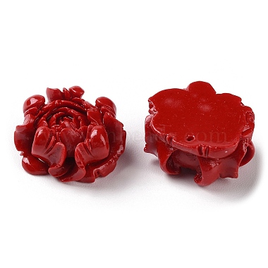 Carved Synthetic Coral Dyed Pendants(CORA-R021-05A-01)-2