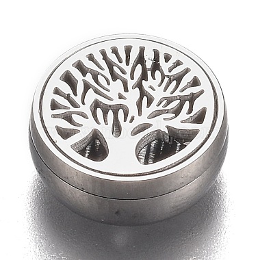 304 Stainless Steel Diffuser Locket Aromatherapy Essential Oil(AJEW-N025-07P)-5