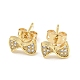 Brass Micro Pave Cubic Zirconia Ear Studs(EJEW-P261-24A-G)-1