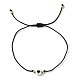 2Stück 2 farbiges Armbandset mit geflochtenen Perlen aus Acrylherz und Glassamen(BJEW-JB09801)-3