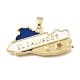 Brass Enamel Pendants(KK-C263-30C-G)-1