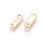 304 Stainless Steel Chain Tabs, Chain Extender Connectors, Oval, Golden, 10.5x3.5mm, Hole: 1.2mm and 1.5mm(STAS-E460-01G)