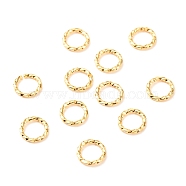 Brass Open Jump Rings, Long-Lasting Plated, Twist Ring, Real 18K Gold Plated, 18 Gauge, 8x1mm, Inner Diameter: 6mm(KK-F824-110B-G)