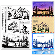 Custom PVC Plastic Clear Stamps, for DIY Scrapbooking, Photo Album Decorative, Cards Making, Mountain, 160x110x3mm(DIY-WH0448-0216)
