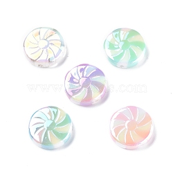 UV Plating Opaque Acrylic Beads, Lollipop, Mixed Color, 23x7mm, Hole: 2.5mm(X-OACR-P010-02)
