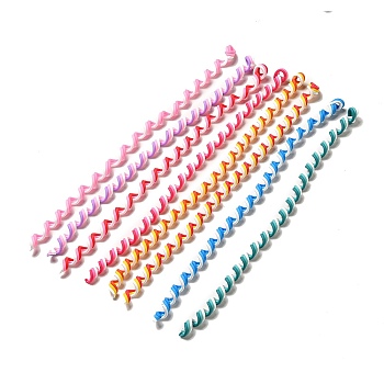 Polymer Clay Hair Styling Braider Chip, Twist Barrette Spiral Spin Hair Braider Tool, for Girls Women, Mixed Color, 210~228x2mm