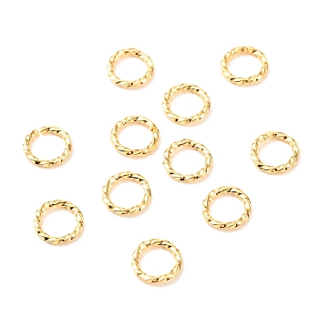 Brass Open Jump Rings, Long-Lasting Plated, Twist Ring, Real 18K Gold Plated, 18 Gauge, 8x1mm, Inner Diameter: 6mm