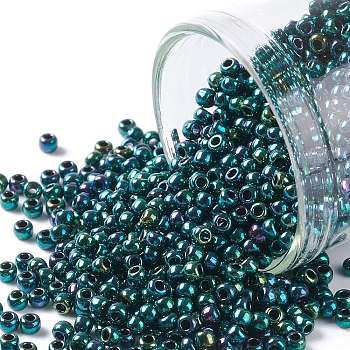 TOHO Round Seed Beads, Japanese Seed Beads, (506) High Metallic June Bug, 11/0, 2.2mm, Hole: 0.8mm, about 5555pcs/50g