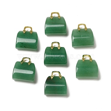 Golden Bag Green Aventurine Pendants