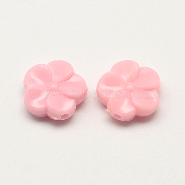 Perles acryliques opaques de fleurs(SACR-Q100-M058)-2