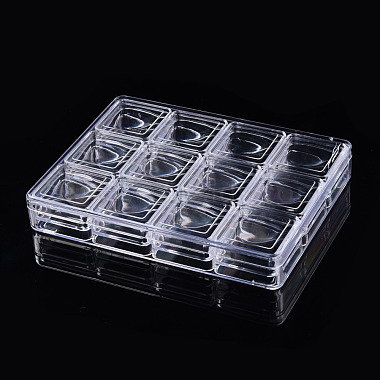 Conteneurs de stockage de perles en plastique de polystyrène rectangle(CON-N011-045)-3