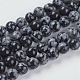 Chapelets de perles de flocon de neige en obsidienne naturelle(G-G515-6mm-01)-1