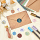 Brass Wax Seal Stamps with Rosewood Handle(AJEW-WH0412-0162)-4